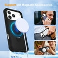 thumbnail image 2 of for iPhone 17 Pro Case, [Compatible with MagSafe][Shockproof Military Grade][Sturdy Kickstand & Magnetic Ring Holder] Hybrid TPU Silicone+Hard PC Back Phone Case for iPhone 17 Pro,Black, 2 of 6