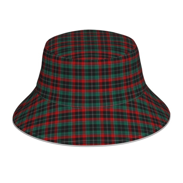 Balery Tartan Plaid Sombreros para el sol para hombre y mujer, sombrero de pescador con UPF 50+