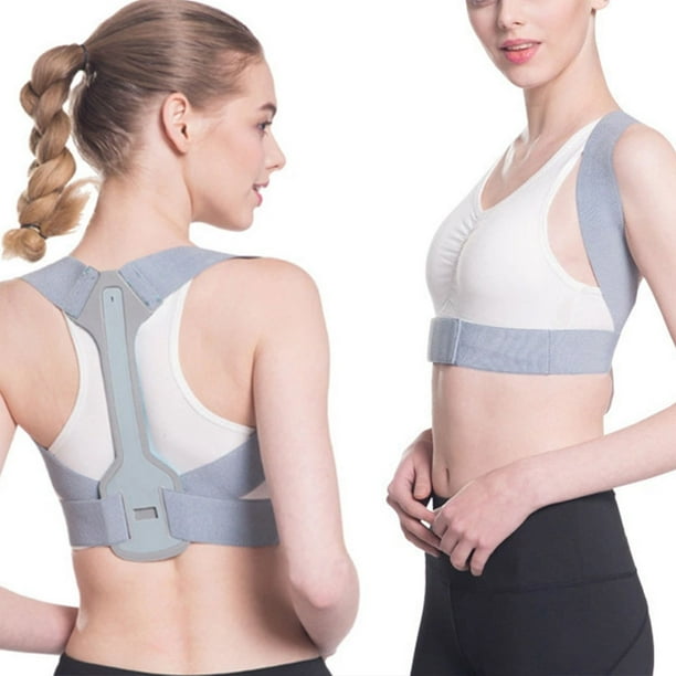 Corrector de postura BuyWeek Soporte ajustable para la Parte superior de la espalda Gris