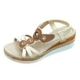 thumbnail image 6 of Mepaouo Bohemian Wedge Sandals for Women Wide Width Platform Orthopedic Dressy 2025 Summer Beach Shoes, 6 of 7