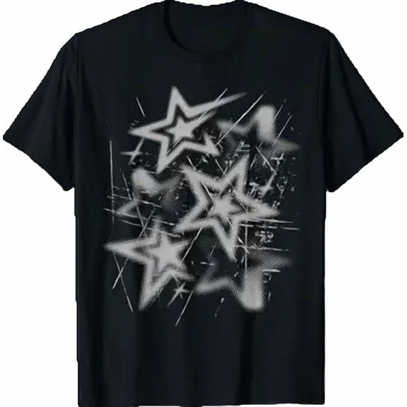 Y2k Grunge Stars 2000s Cyber Vintage Graphic T-Shirt