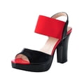 thumbnail image 2 of Sandalias de verano para mujer de tacón alto con suela de tendón de ternera natural transpirable de charol talla 35-43 Wmkox8yii shjk7925, 2 of 9