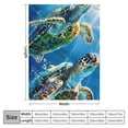 thumbnail image 4 of ARISTURING Turtles Ocean Painting Flannel Blanket for All Seasons Exquisite Gifts 60x80in, 4 of 6