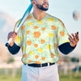 thumbnail image 5 of Lsque Tree Palms Lemon Pattern Mens Polo Golf Shirts Funny Graphics Shorts Sleeve Button Shirts Baseball T-shirt-4X-Large, 5 of 7