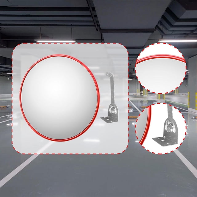Espejo convexo Espejo de tráfico interior curvo Carretera Fácil instalación Área de seguridad Garaje Centro comercial Estacionamiento Gran angular 60 centímetros