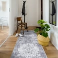 thumbnail image 6 of CAMILSON Machine Washable Rug, Distressed Vintage Area Rugs, Stain and Water Resistant, Traditional Bohemian Indoor Carpet (2x7, Grey), 6 of 9