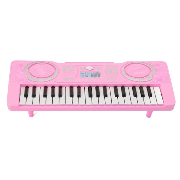 Teclado de piano para niños, teclado electónico portátil con batería de 37 teclas con 4 soportes para educación