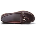 thumbnail image 2 of Women Loafers Leather Rubber Sole Slip On Walking Flats Casual Moccasin Boat Shoes, 2 of 7