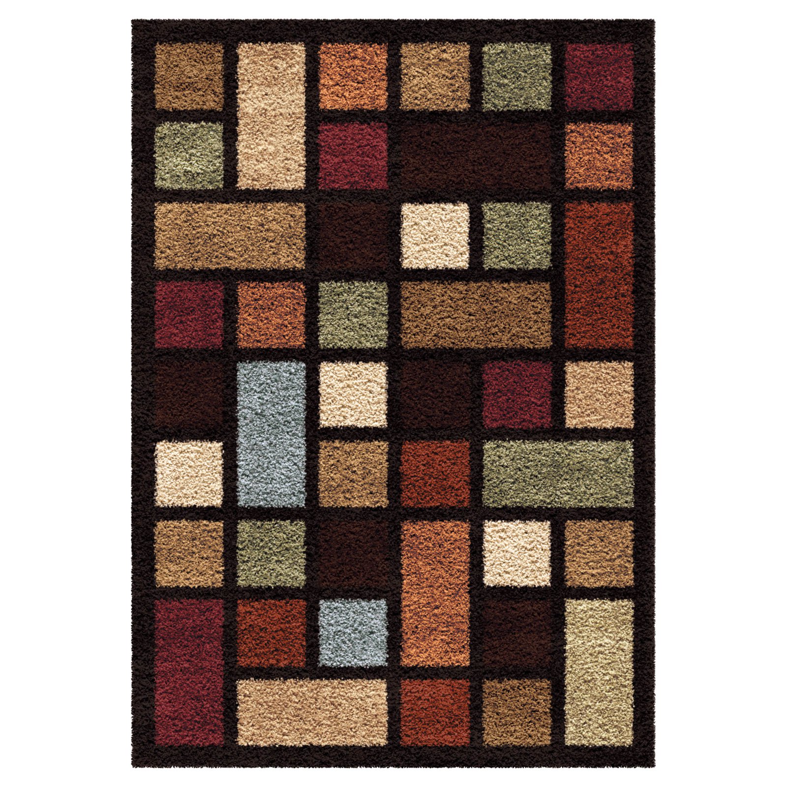 Orian Rugs Blocks Color Grid Shag Area Rug