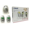 VTech DM223-2 Audio Baby Monitor with Two Parent Units, Up to 1, 000 ft of Range, Vibrating Sound-Alert, Talk-Back Intercom, Digitized Transmission & Belt Clip