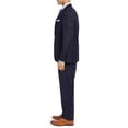 thumbnail image 3 of Mens Ticket Pocket Three Piece Modern Fit Navy Modern Fit, 3 of 6