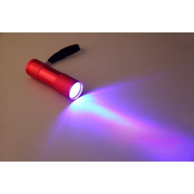 Linterna de verificación multifunción ultravioleta con luz violeta para detección de agentes fluorescentes