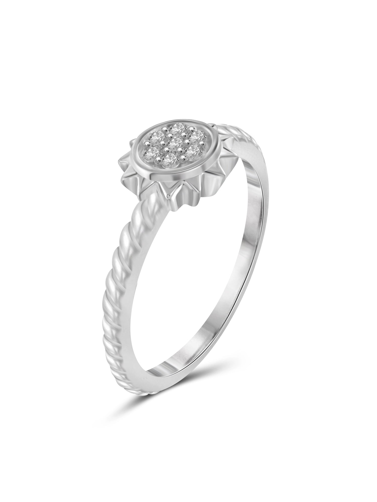 JewelersClub Diamond Rings for Women – Accent White Diamond Ring Jewelry– Sterling Silver Bands for Women –– Ring by JewelersClub