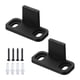 thumbnail image 1 of Guía de piso para puerta de granero de 2 piezas, hardware universal deslizante para puertas de granero para puertas de bolsillo de armario, negro, 1 of 5