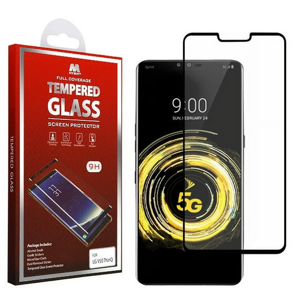 LG V50 ThinQ Glass Screen Protector [Edge to Edge Coverage] Full Protection Durable Tempered Glass [Full Coverage] Clear Screen Protector 9H Hardness, No Bubble Work with Most Case for LG V50 Thinq