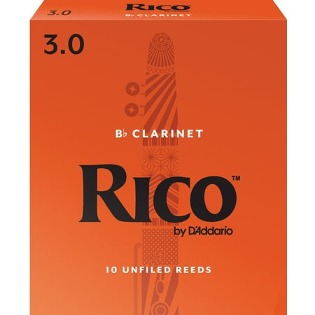 Rico by D'Addario Bb Clarinet Reeds, Strength 3,
