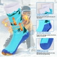 thumbnail image 2 of HYCLES Kids Ski Socks, Long Keen High Thermal Winter Socks for Boys, 2 Pairs Colorful Warm Ski Socks for Children, Soft Breathable Winter Outdoor Ski Socks for Skiing Skating Snowboarding, 2 of 6