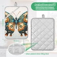 thumbnail image 3 of Pot Holders Set of 2 Heat Resistant 338℉ Kitchen Oven Gloves Potholder Cooking Baking Microwave Mitts Beautiful Green Butterfly, 3 of 7