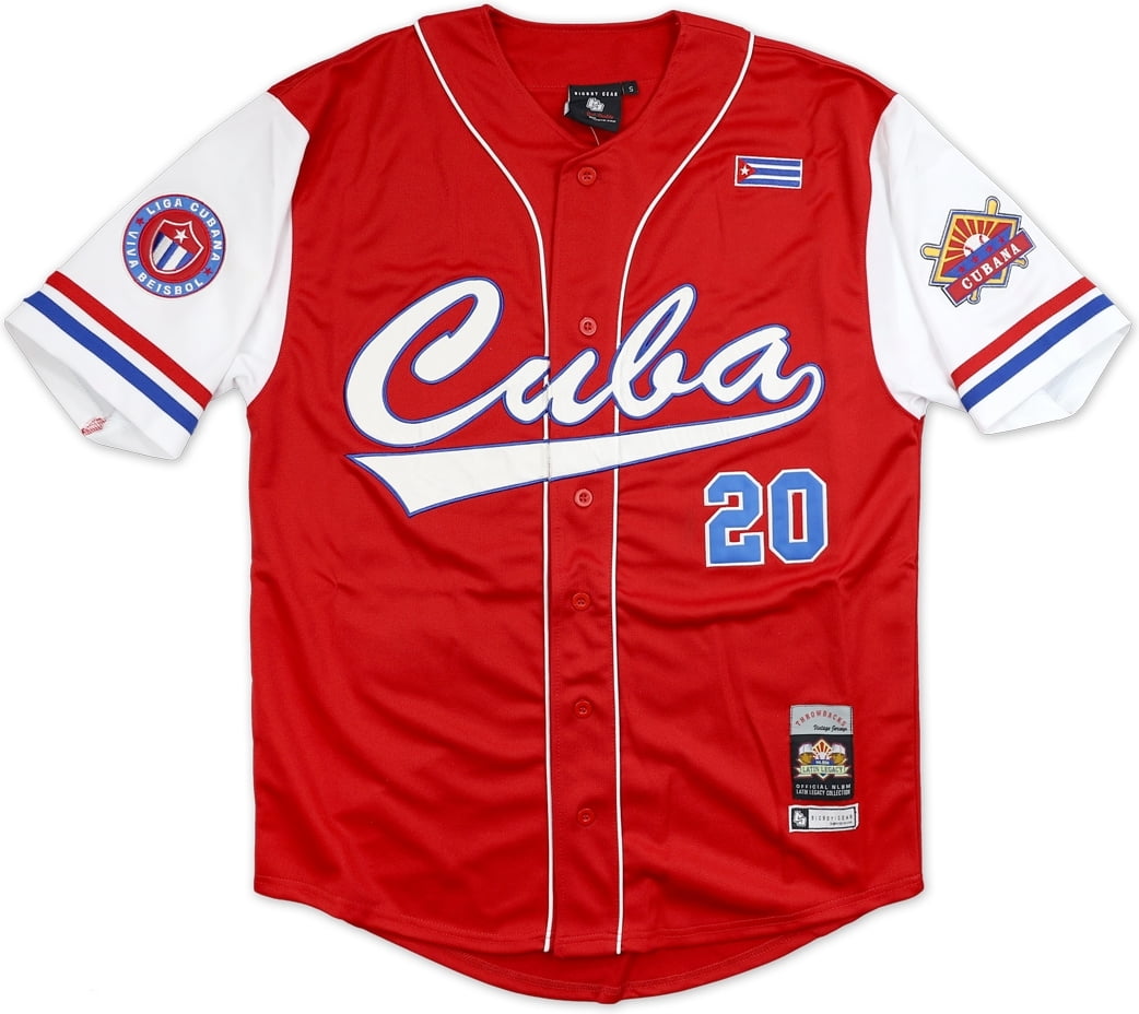 red and white baseball jersey