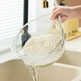thumbnail image 4 of 2-In-1 Rice Strainer, QZS Large Rice Washer Beans Washer Bowl,1Pack Plastic Vegetable Washing Bowl Multifunctional Drain Basket, 4 of 6
