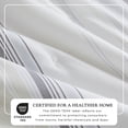 thumbnail image 3 of Solid Quilt Set - Lightweight, Soft, All-Season - 3-Piece Reversible Dot Stitched Bedding Set (King / California King, Striped), 3 of 6