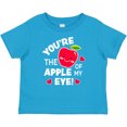 thumbnail image 3 of Inktastic Youre the Apple of My Eye Valentine Pun with Cute Apple Boys or Girls Baby T-Shirt, 3 of 5