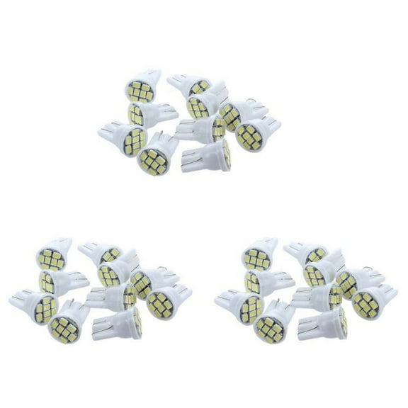 30X T10 194 168 Lamp Bulb 8 LED White for Car