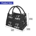 thumbnail image 2 of Balery I love Math Bolsa de Aislamiento Portátil – Bolsa de Almuerzo con Forro de Aluminio Mejorado, Funda Impermeable y Fácil de Limpiar para Picnic y Caja de Almuerzo, 2 of 6