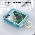 thumbnail image 5 of Designed for Samsung Galaxy Z Flip 5 Case Clear with Ring, Anti-Fall Shockproof Protective Phone Cover Case Compatible with Galaxy Z Flip 5 Case 5 G 2023 (Clear Blue), 5 of 12