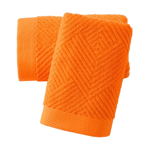 Toallas de mano sense gnosis supersuaves de color naranja, 100% algodón, x2