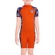 thumbnail image 1 of Buceo vela chico traje de neopreno corto traje de baño manga corta pantalones de manga corta un piezas de cuello redondo snorkel traje de baño para surfear nadar buceo naranja l Noticed OD003669-03, 1 of 7