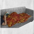 thumbnail image 5 of Orange Soft Flannel Fleece Throw Blanket, Colorful Autumn Fall Season Maple Leaves in Unusual Designs Nature Print, Cozy Plush for Indoor and Outdoor Use, 60" x 80", Burnt Orange, by Ambesonne, 5 of 5