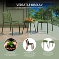 thumbnail image 5 of WestinTrends Playa 3-Piece Outdoor Patio Bistro Balcony Furniture Set With Stackable Chairs, Olive Green, 5 of 15