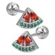 thumbnail image 4 of Watermelon Earrings for Women – Unique Fruit Design Silver Jewelry for Parties & Everyday Wear, 4 of 5