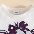 thumbnail image 3 of Infant Newborn Baby Girl Romper Clothes 3 Piece Sets Summer Outfits + Floral Shorts + Headband Round Neck Soft Bow Kaprioy Toddler Girl Clothes 0 3 6 9 12 18 Months, 3 of 6