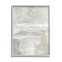 Stupell Industries Foggy Abstract Landscape Abstract Painting Gray Framed Art Print Wall Art, 11 x 14