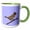 Green/White, variant on 3drose, Rustic Bunting Bird Vector Isolated, 11oz Two-tone Yellow Mug