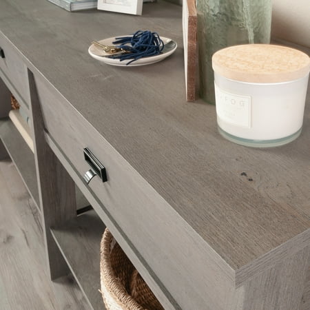 Sauder - Trestle 60" TV Credenza-Mystic Oak - Mystic Oak