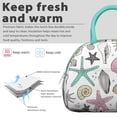 thumbnail image 3 of Insulated Lunch Bag Women, Reusable Seashell Shells Summer Nautical Sea Ocean Tote Lunch Box, Leakproof Cooler Lunch Bags for Work Office Travel Picnic, 3 of 4