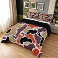 thumbnail image 2 of Manfei Minimalism Aircraft Camo Full Size Comforter Sets, Contemporary Vehicle Bedding Comforter Set, Chocolate Olive, Black Reversible, 3-Piece, 1 Comforter and 2 Pillowcases, 2 of 7