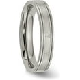 thumbnail image 5 of Chisel Titanium Brushed Center 4.2mm Roman Numerals Band - Ring Size 8.0, 5 of 8