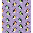 thumbnail image 3 of Winter Duvet Cover Set, Demonstration of Penguins in Scarfs Skating and Snowflakes Falling, Decorative 3 Piece Bedding Set with 2 Pillow Shams, Queen Size, Lavender and Multicolor, by Ambesonne, 3 of 3