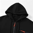 thumbnail image 6 of Men's Hooded Sweatshirt With Zipper Solid Long Sleeved Cardigan Casual Fashionable Coats, 6 of 8