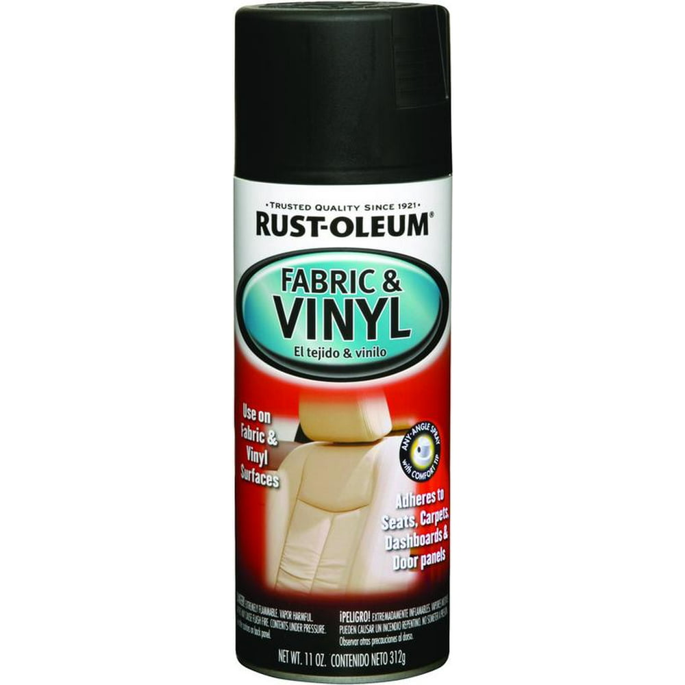New RustOleum 248919 Auto Coatings Flat Black Fabric & Vinyl 11 Ounce