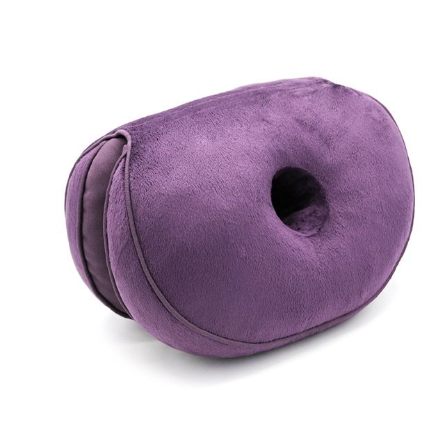 Cojín de cintura de oficina con hermoso cojín de felpa para glúteos, cojín de pedo doblado por la mitad, almohada de cojín de doble propósito