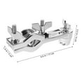 thumbnail image 2 of IDEANATEGRATE 1Pcs Silver Iron Cowbell Mounting Clamp for Drum Kit in 6.7x3.5x2.0in, 2 of 8