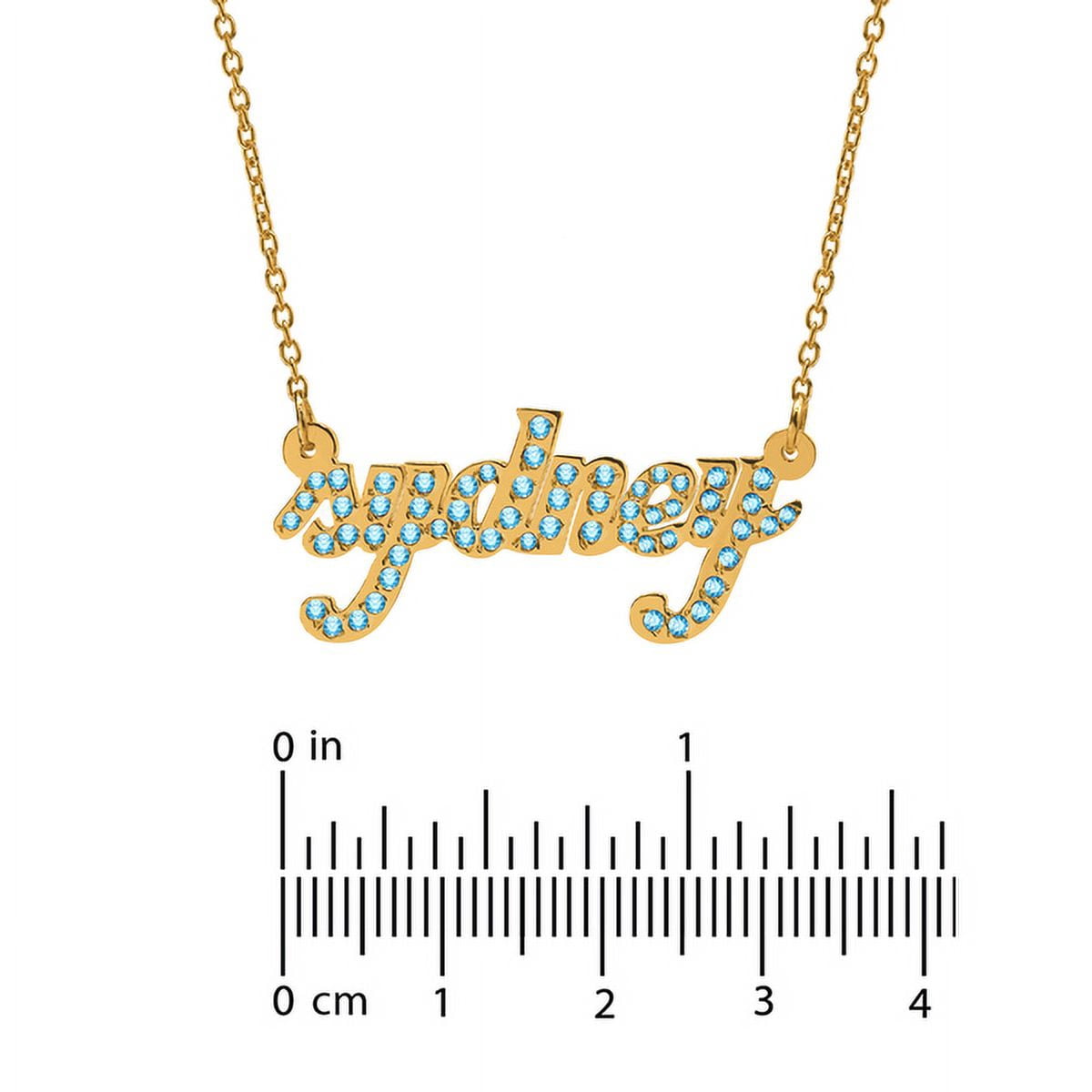 Personalized Birthstones Name Necklace