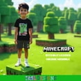 thumbnail image 3 of Minecraft Creeper Boys' Summer Outfit 3-Piece Set, Graphic T-Shirt, Shorts & Socks, Sizes 4-16, 3 of 8
