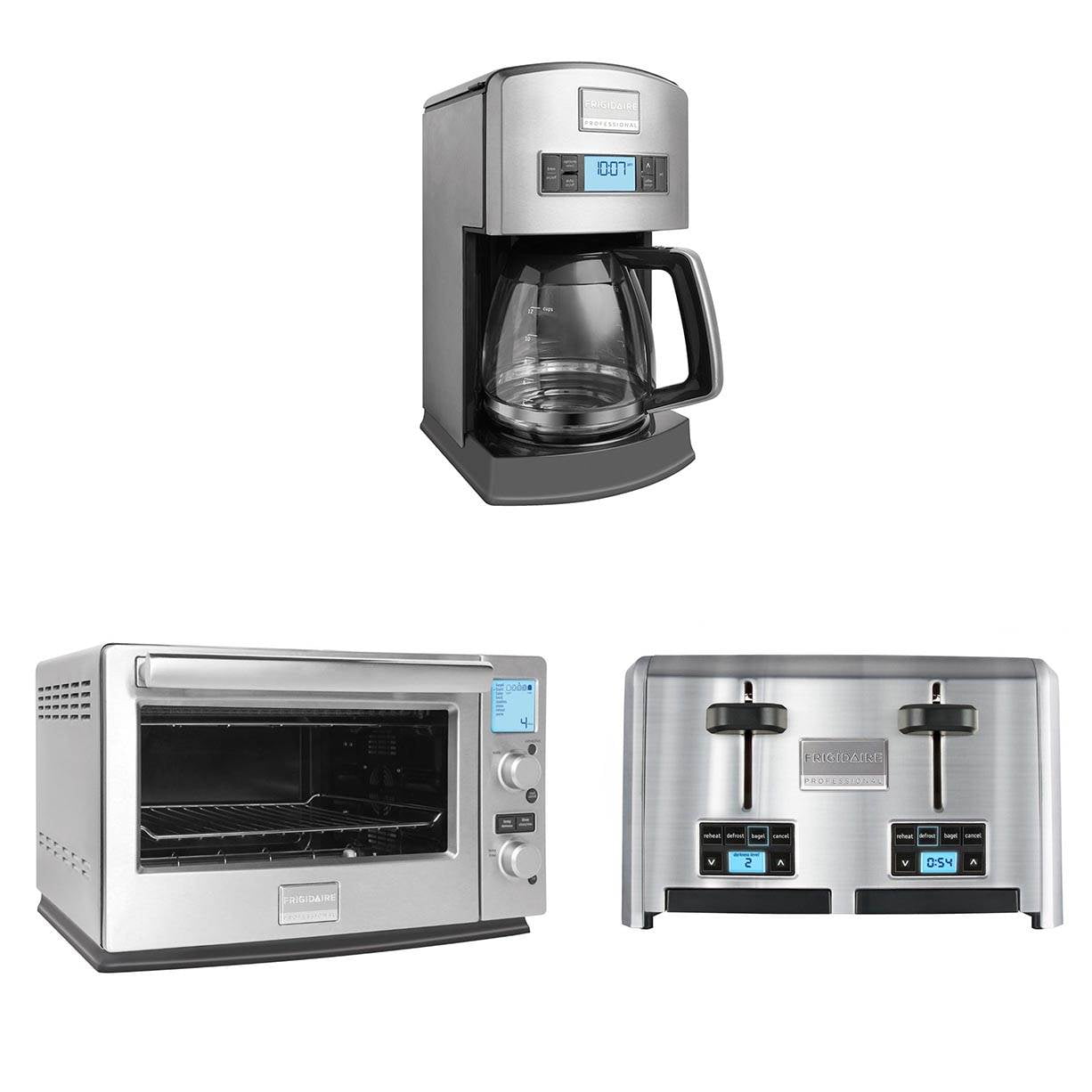 Frigidaire 12Cup Drip Coffee Maker + Convection Toaster Oven + 4 Slice