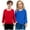E Blue, variant on Viluyesy Girls Long Sleeve T-Shirt 2-Pack 7-8T, Cotton Soft Crew Neck Loose Casual Pullover Undershirt Gray(1-11T)